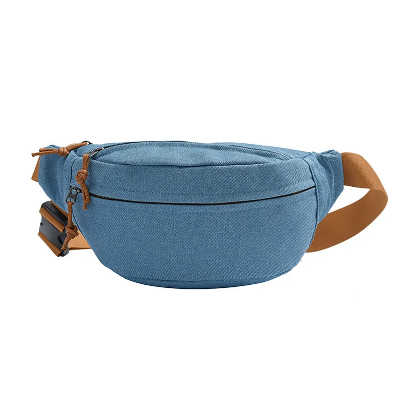 sac banane jean bleu clair