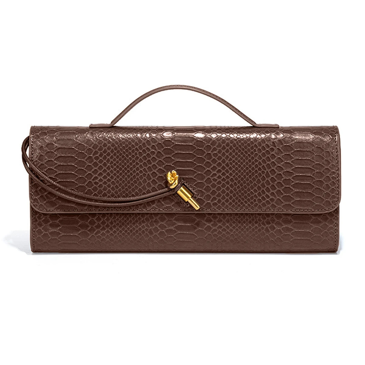 pochette femme tendance vert marron foncé