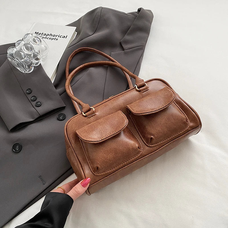 petit sac a main multipoches camel