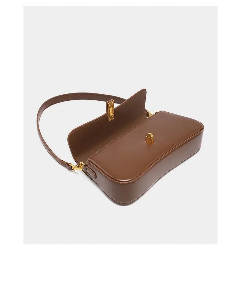 interieur du sac cuir bandouliere marron