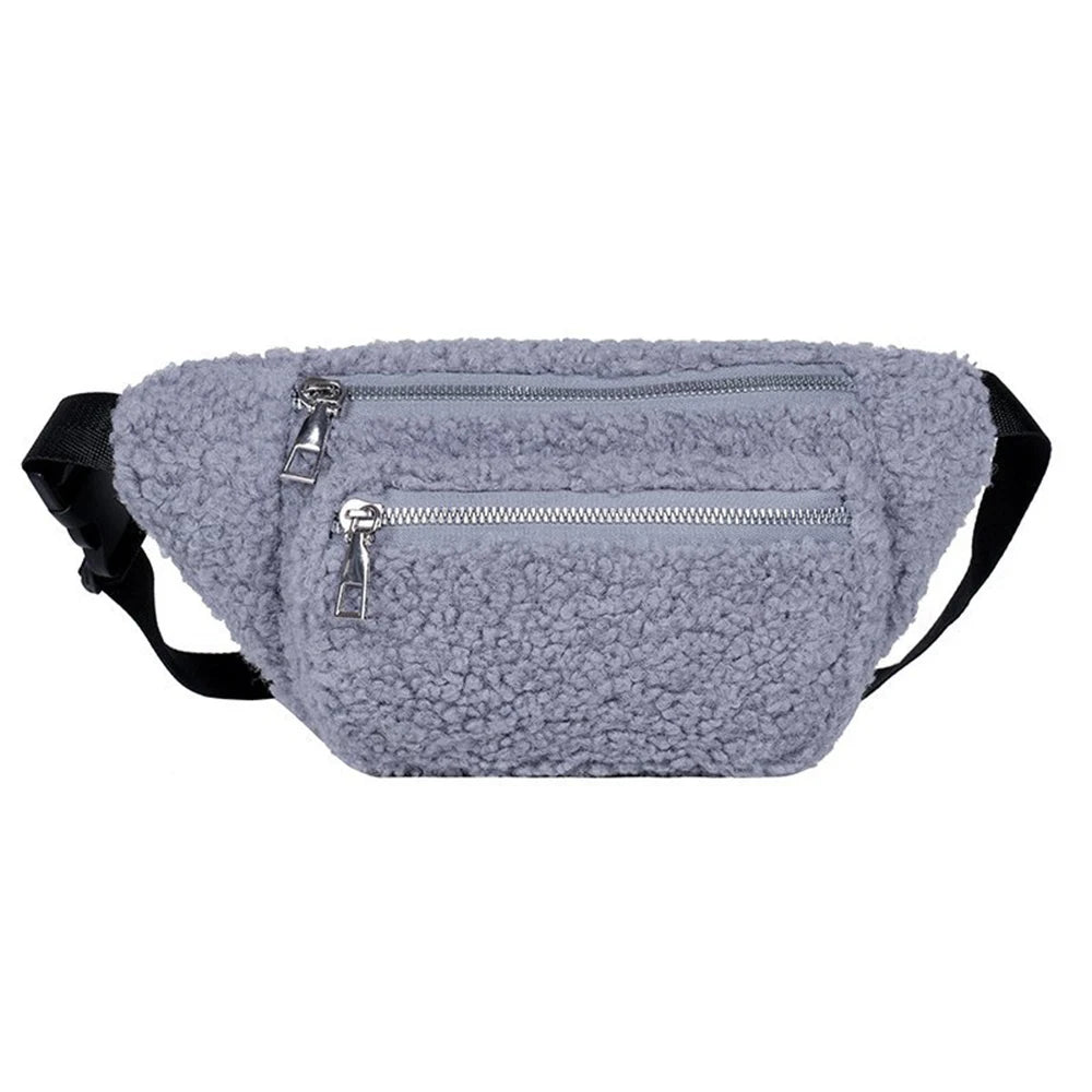 sac banane moumoute femme bleu