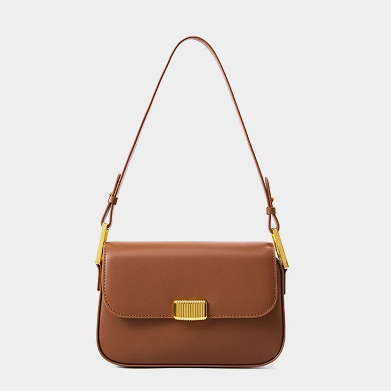 petit sac luxe en cuir de vache marron