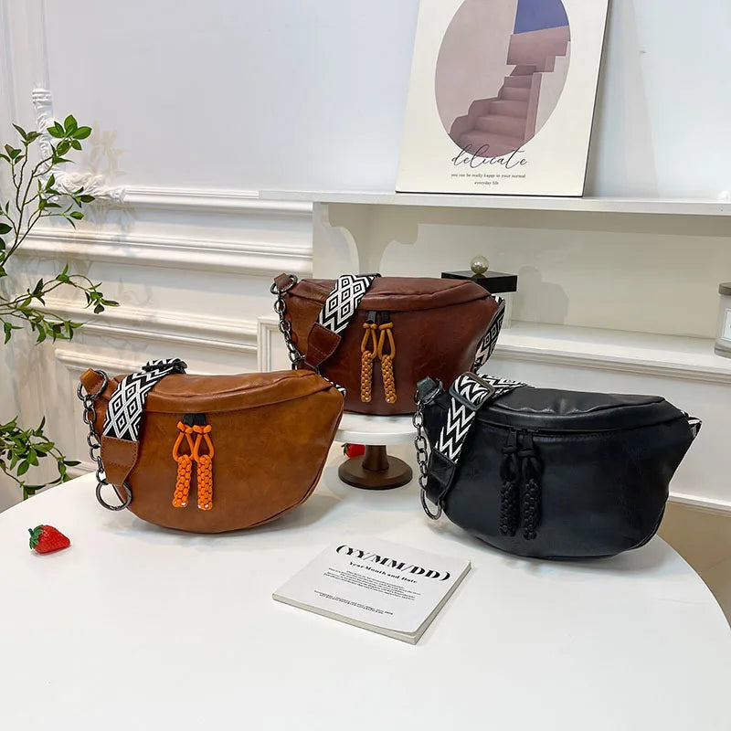 gros sac banane femme en similicuir