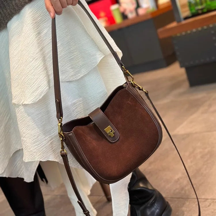 sac en daim et cuir