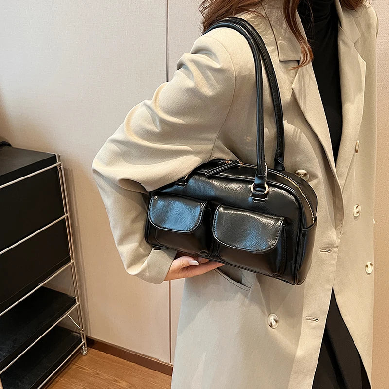 petit sac a main multipoche noir