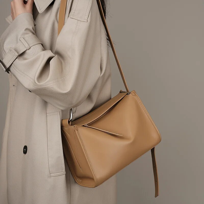 sac bandouliere cuir camel porte epaule