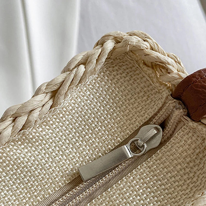 sac en paille avec zip