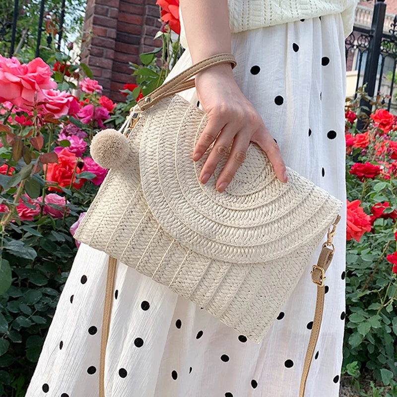 sac en paille bandouliere amovible