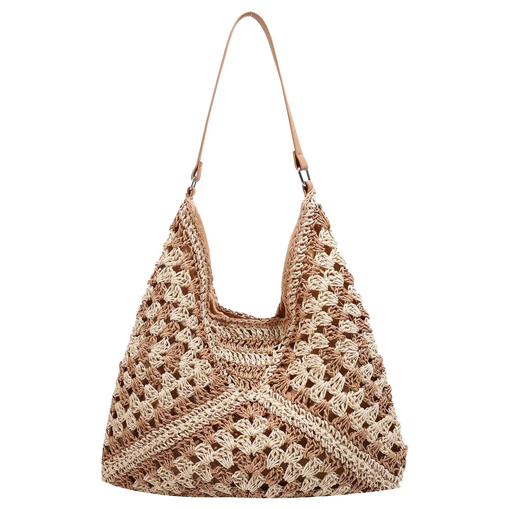 sac en paille tendance beige