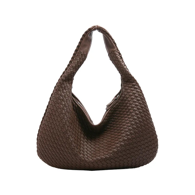 sac tressé chocolat