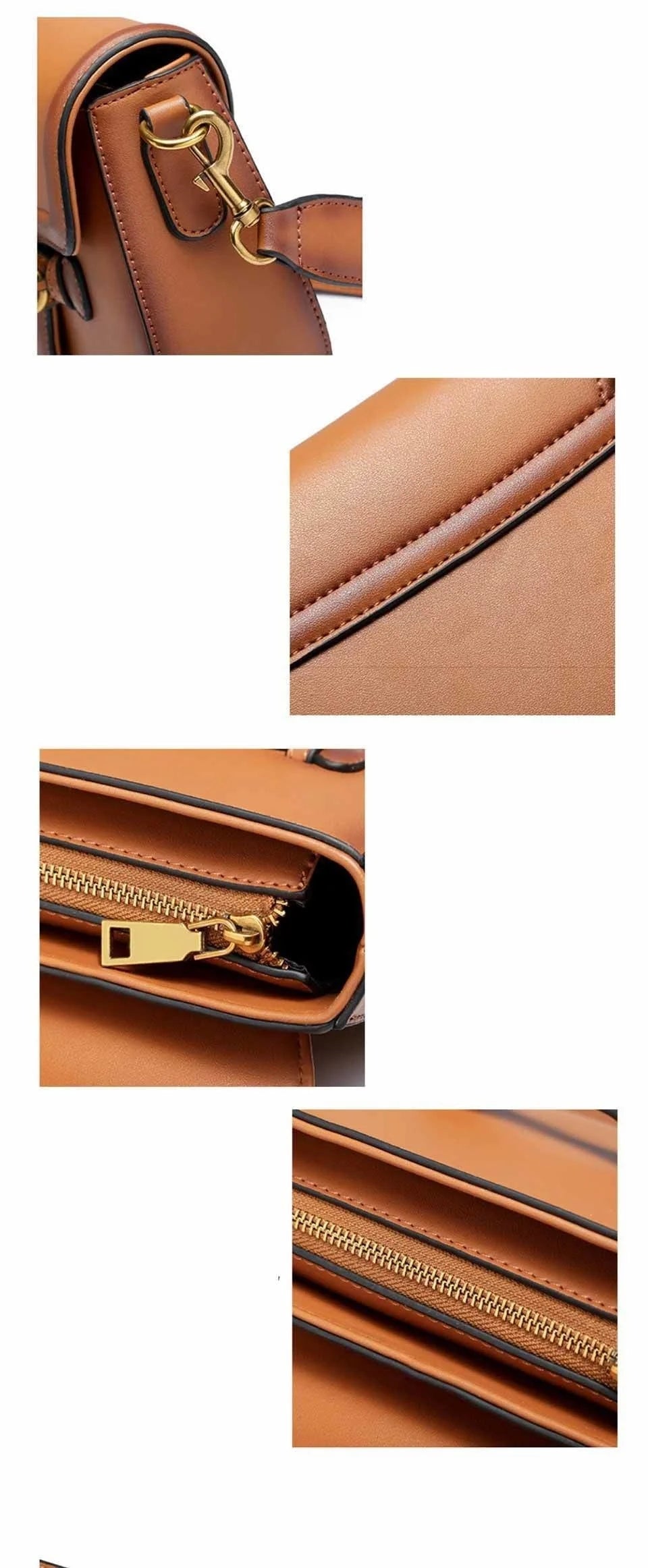 détails du sac pochette bandouliere cuir femme