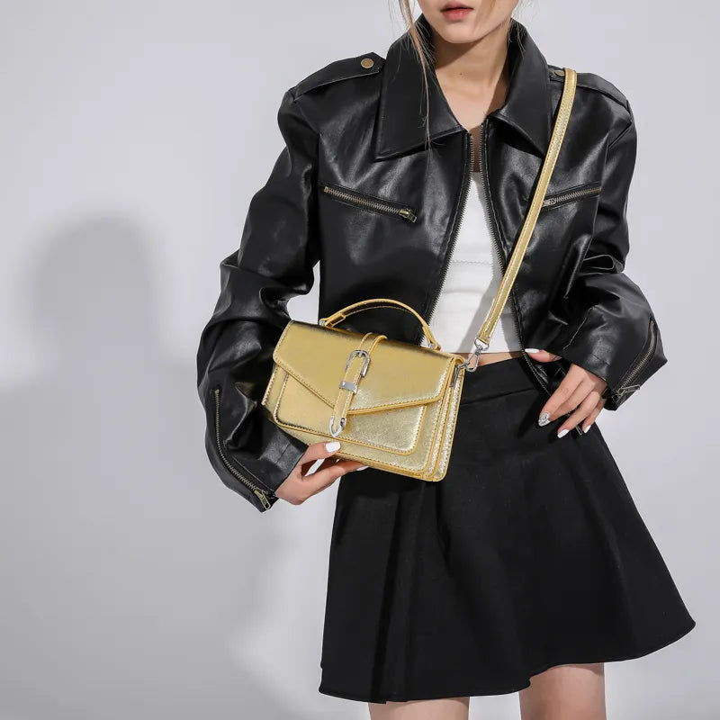 sac bandouliere dore