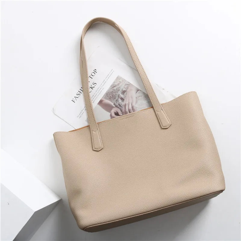 sac beige luxe en cuir grainé