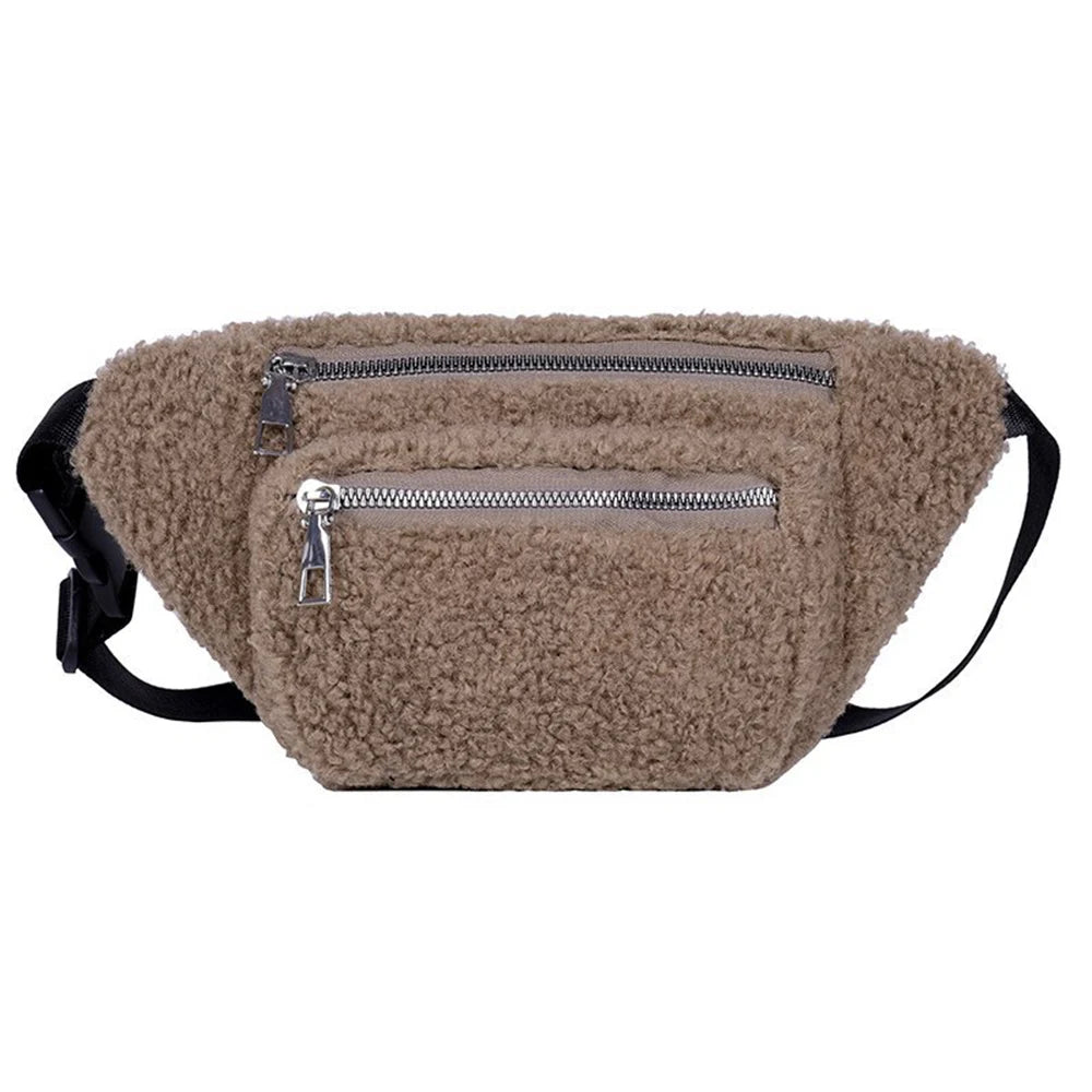 sac banane moumoute femme taupe