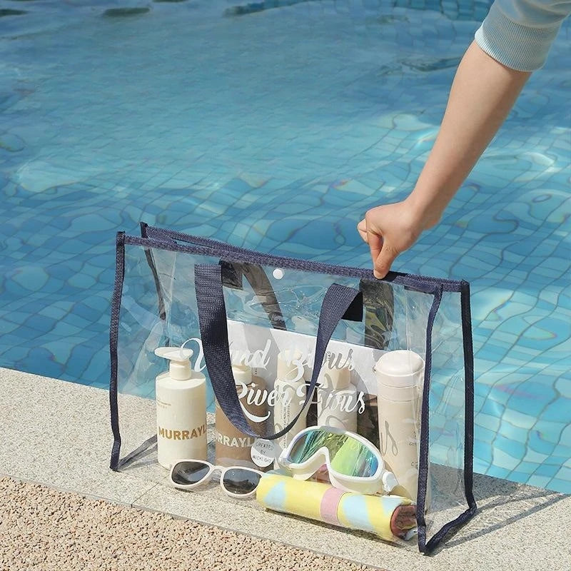 sac de plage transparent en pvc