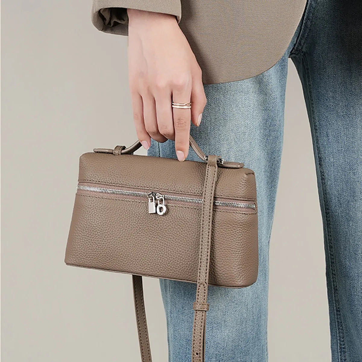 petit sac bandoulière beige tendance