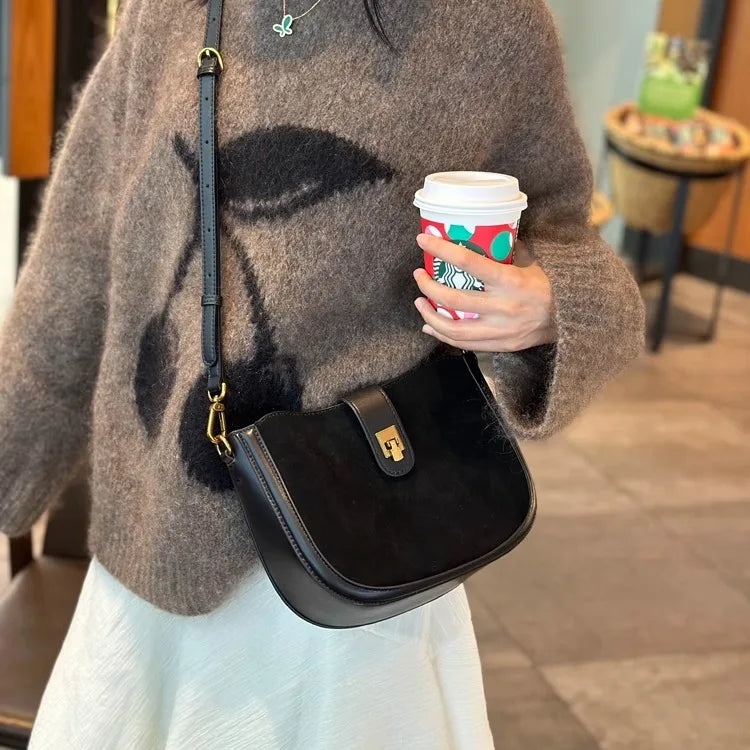 sac en cuir noir