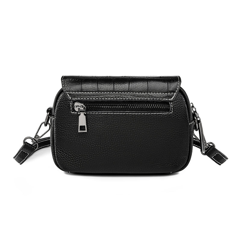 petit sac bandouliere noir cuir graine