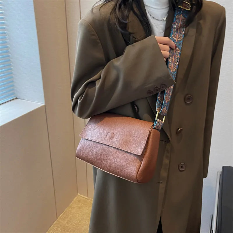 sac bandouliere large marron porte croisé
