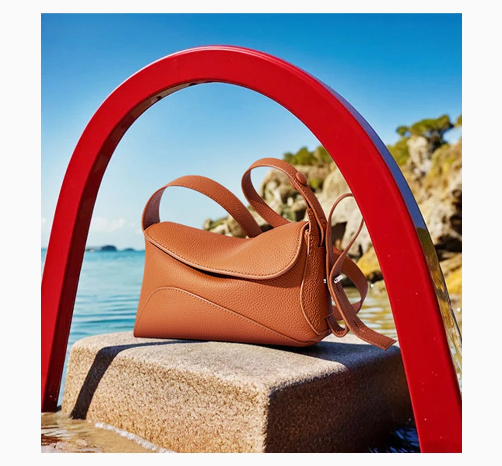 sac bandouliere camel avec rabat