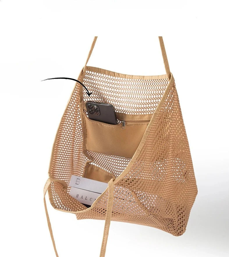 intérieur du grand sac de plage femme