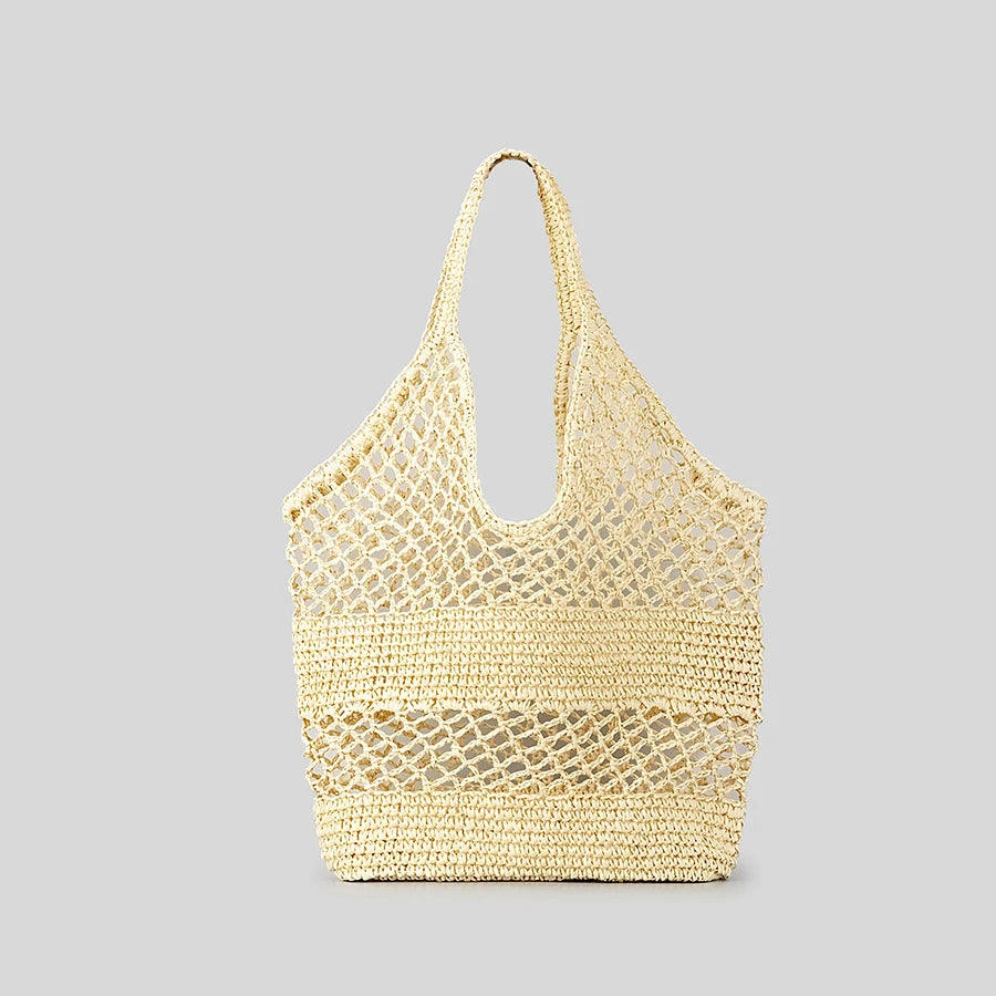sac de plage filet beige