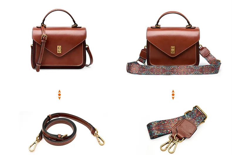 sac bandouliere avec sangles en cuir et tissu