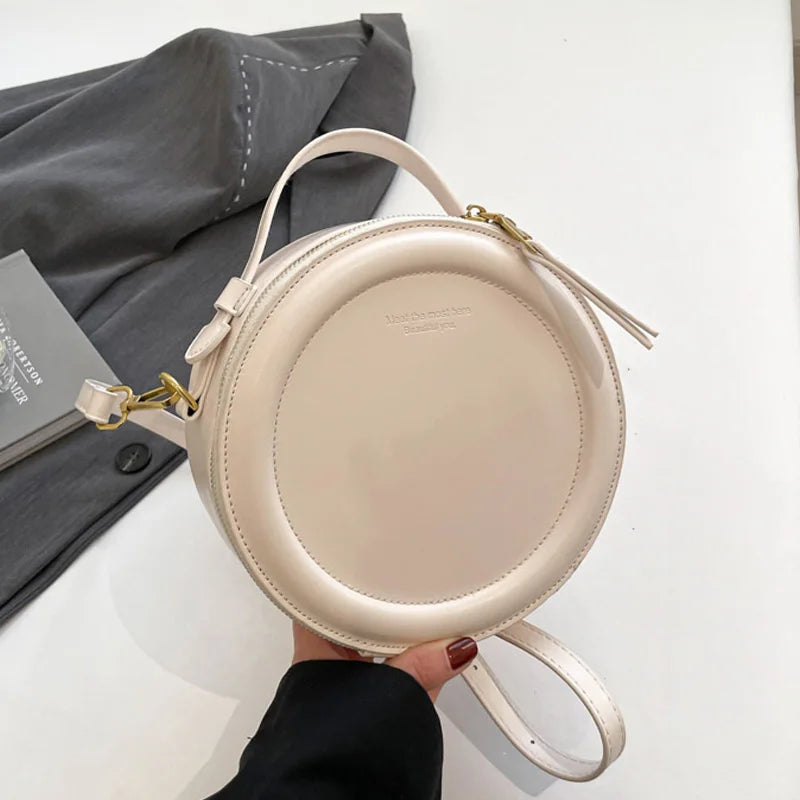 sac bandoulière rond femme blanc