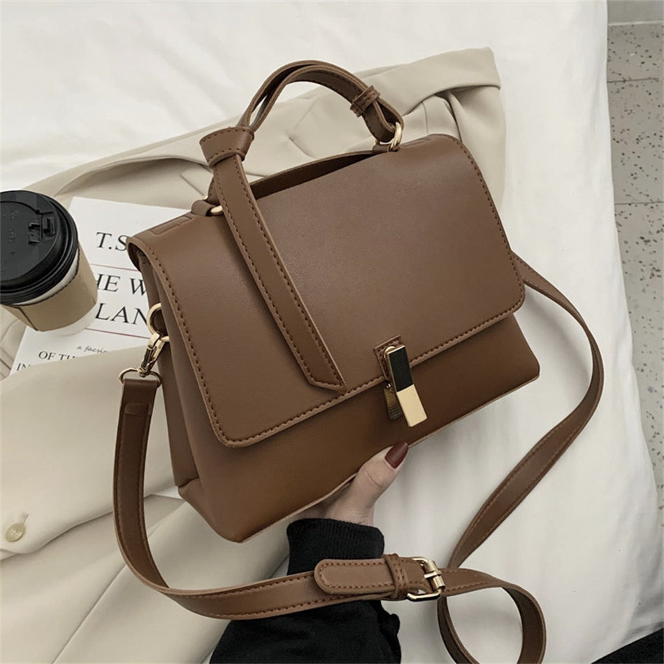 sac a main trapeze marron
