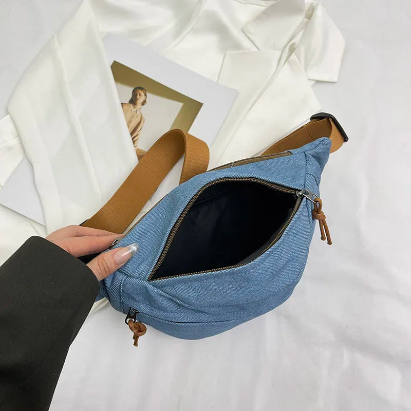 intérieur du sac banane jean