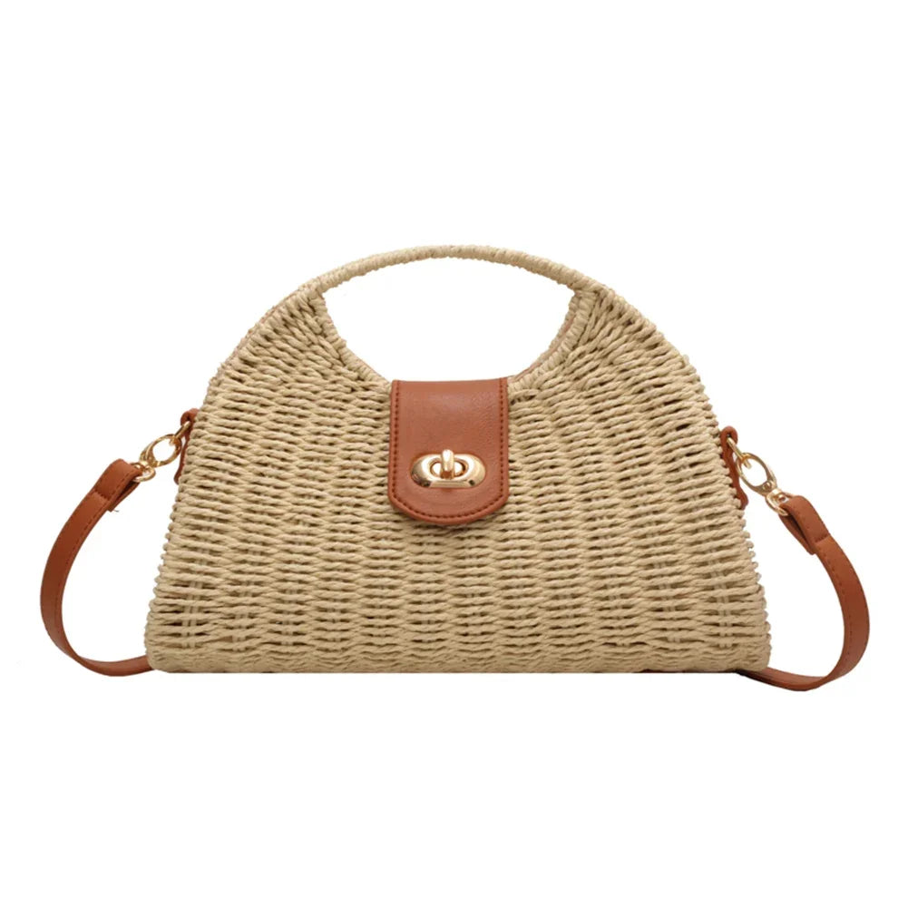 sac tendance en paille beige