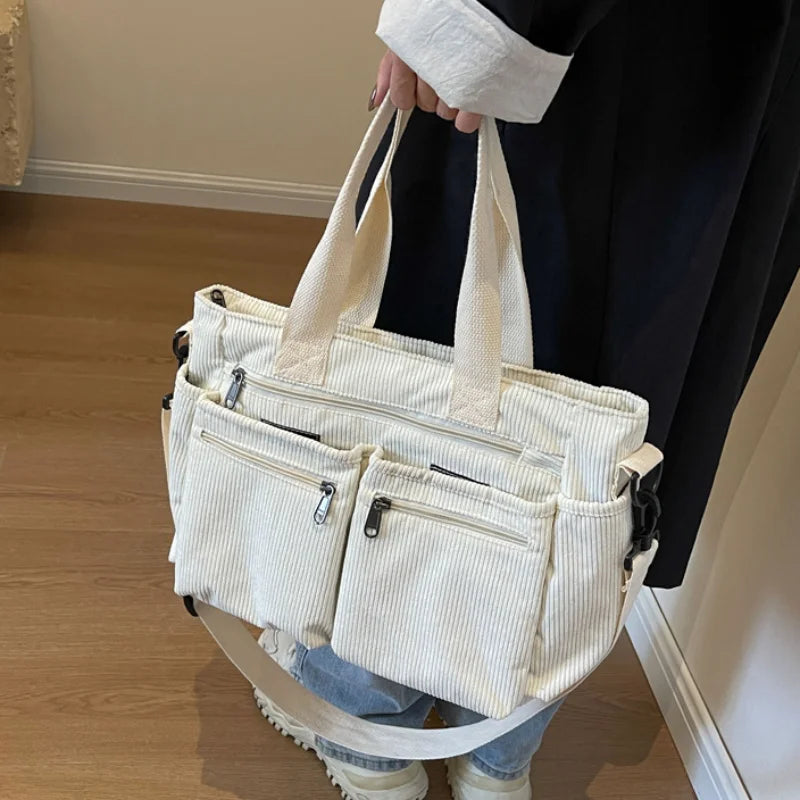 sac en velours cotelé tendance