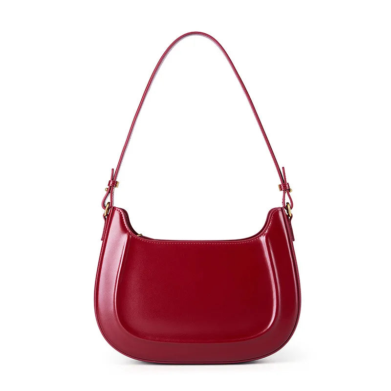 petti sac cuir rouge intense