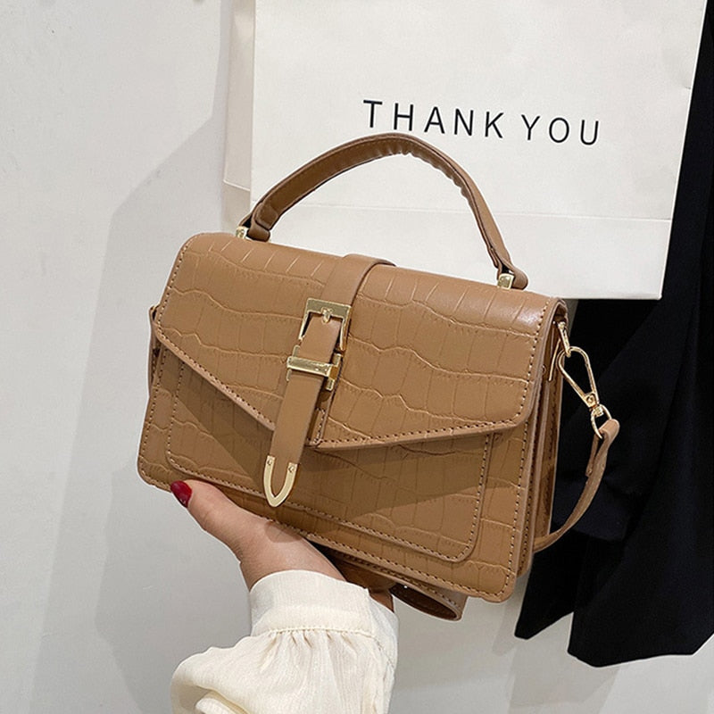 sac a main simili cuir marron