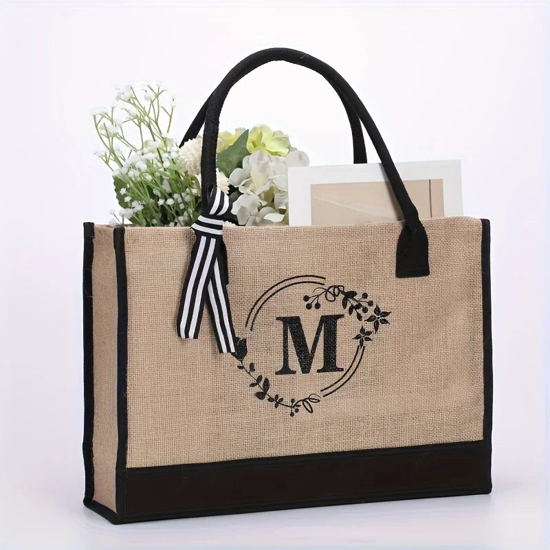 sac de plage personnalisé jute
