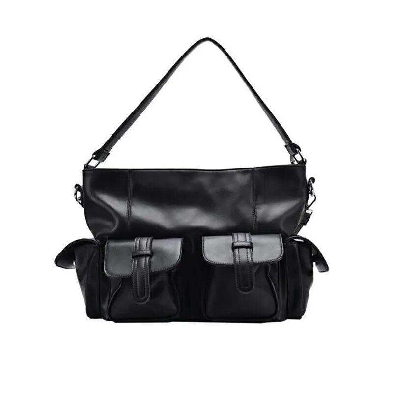 grand sac a main avec poches en cuir synthetique
