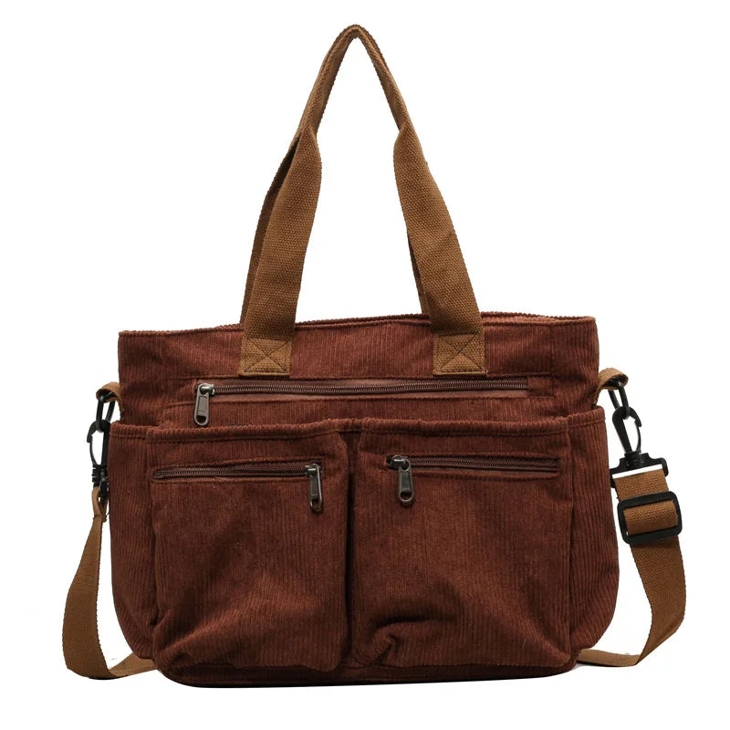 grand sac en velours marron