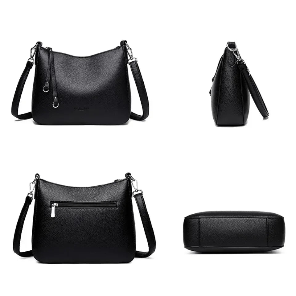 sac porté épaule noir en similicuir