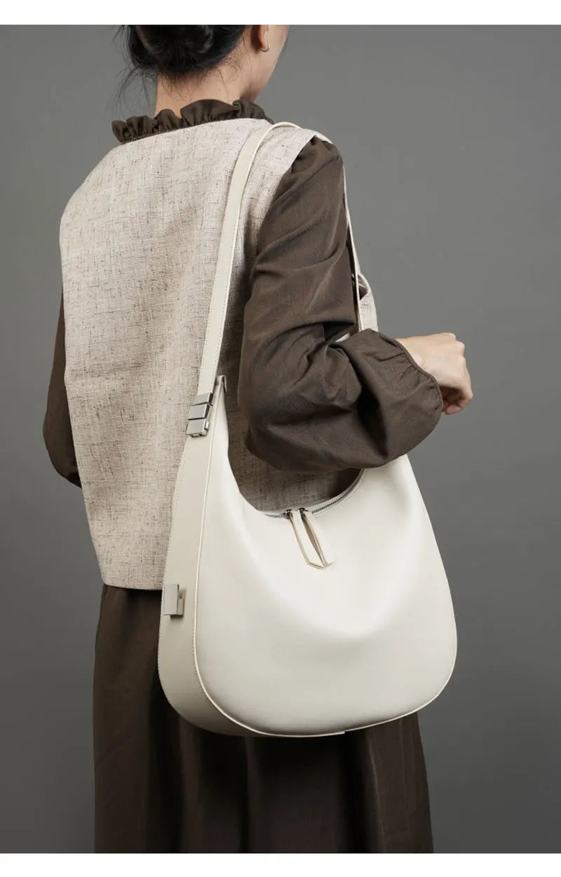 grand sac porté épaule blanc