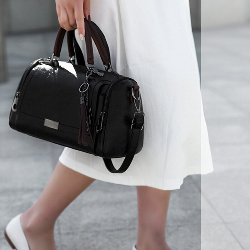 sac a main cuir vintage elegant
