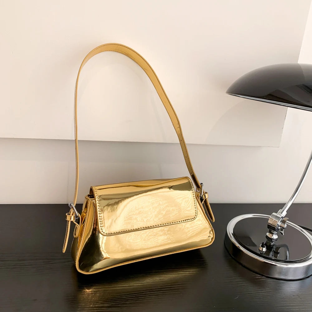petit sac doré miroir chic