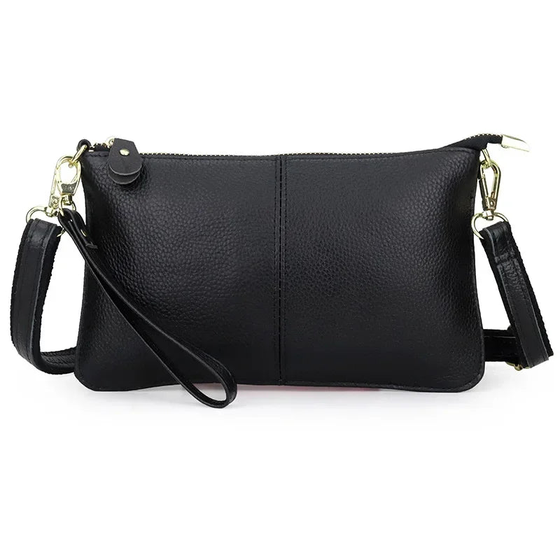 sac bandoulière rectangle grainé noir