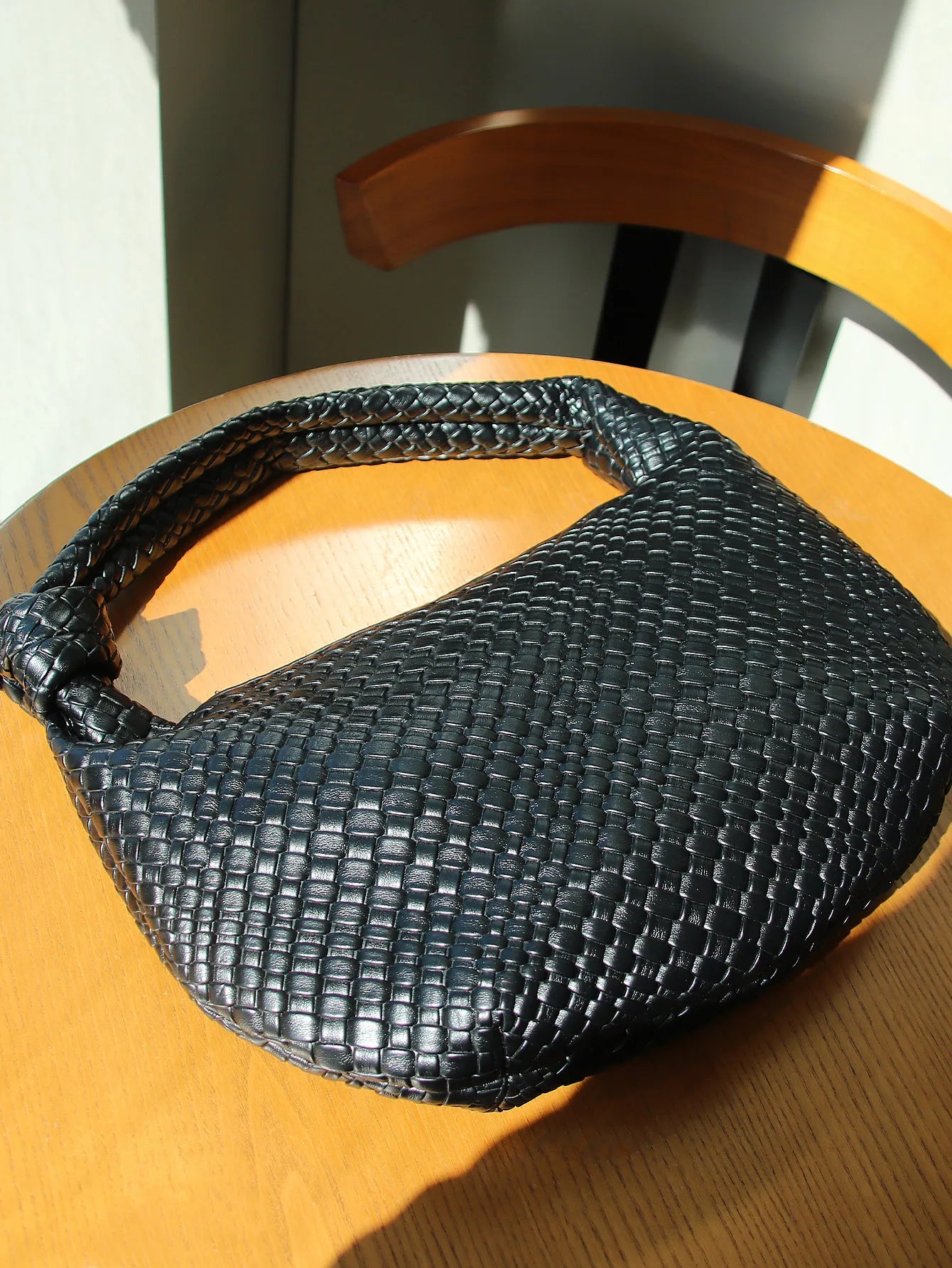 sac porté épaule noir en similicuir
