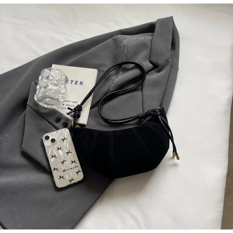 sac à main banane femme noir