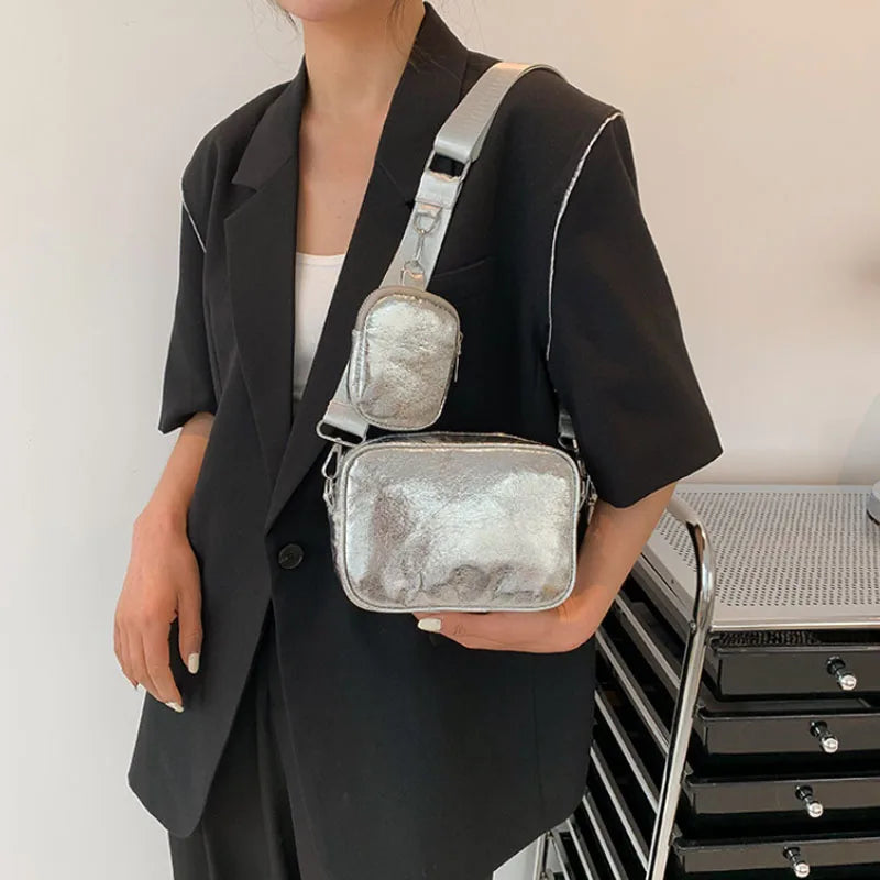 sac bandoulière métallisé