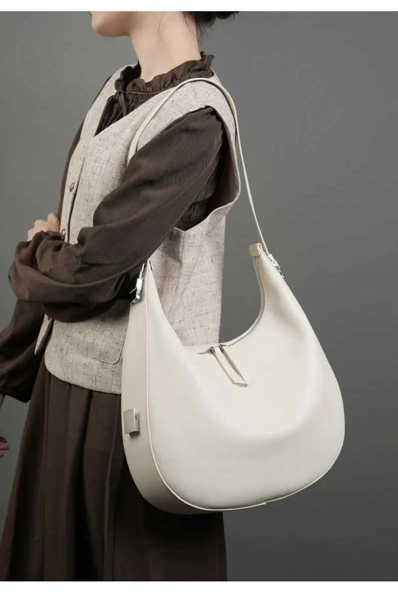grand sac porté épaule blanc