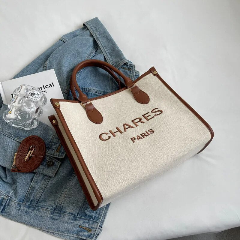 grand sac cabas avec fermeture éclair beige et marron