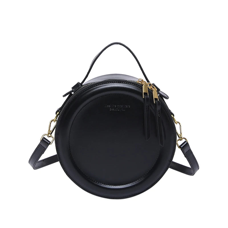 sac bandoulière rond femme noir