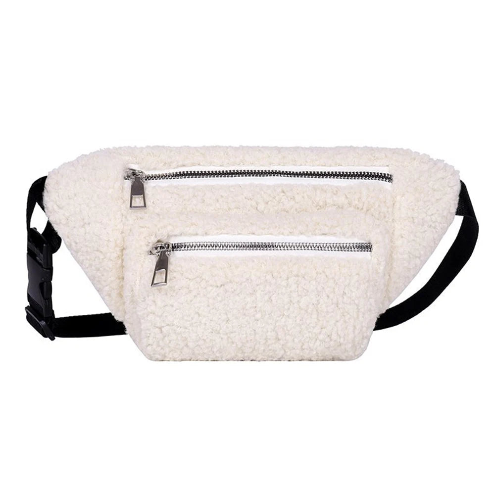 sac banane moumoute femme blanc