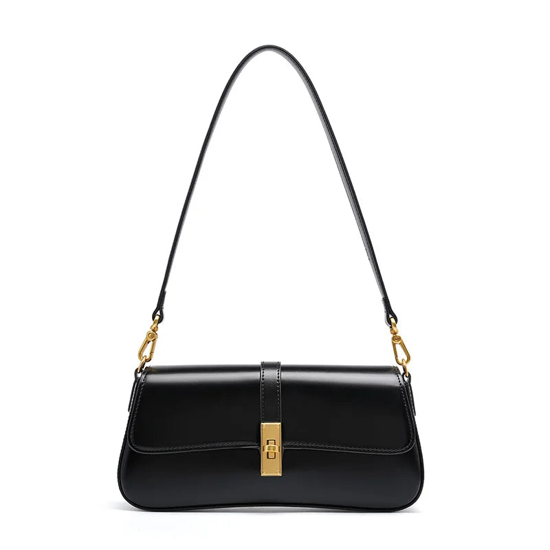 petit sac epaule baguette noir